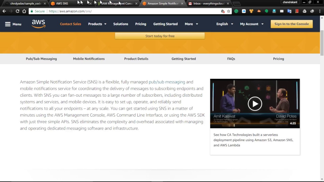 Integrate AWS SNS with GitHub | Part 14