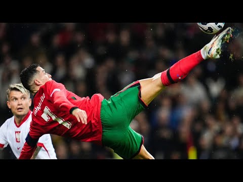 Portugal vs Poland: Ronaldo's Stunning Bicycle Kick and Brace! HIGHLIGHTS NATION LEAGUE