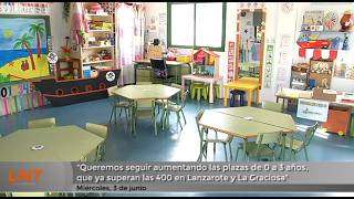 "Las plazas de 0 a 3 a&ntilde;os superan ya las 400 en Lanzarote y La Graciosa"