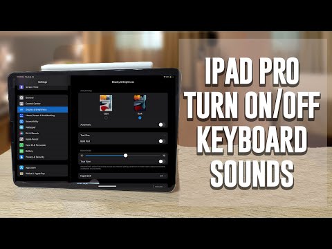 iPad Pro - How to turn on or off keyboard click sounds