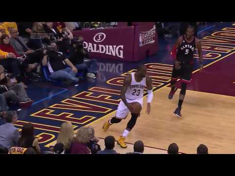 LeBron James Gets Loud on Baseline DUNK in Game 1!