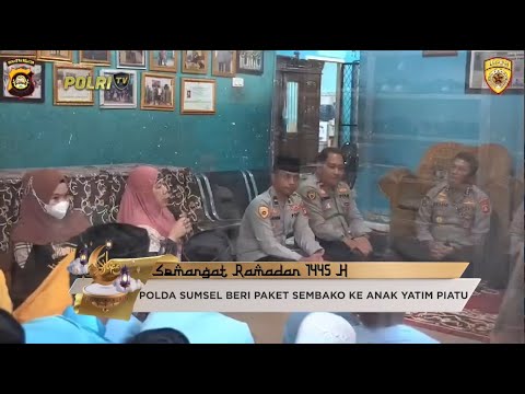 BIRO SDM POLDA SUMSEL BERI SEMBAKO ANAK YATIM PIATU