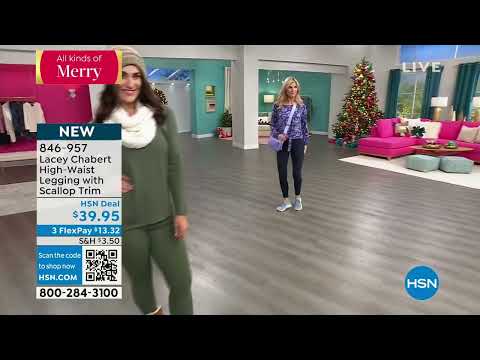 Lacey Chabert HighWaist Legging with Scallop Trim