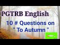 PGTRB English 10 Questions on 