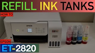 How To Refill Ink Tank Epson EcoTank ET-2820 Printer Review.