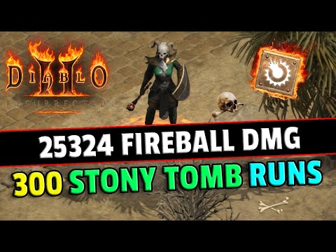 I built a 25K Fireball sorc just to farm Stony Tomb in no time - Diablo 2 resurrected
