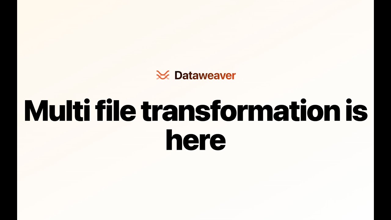 Dataweaver Demo
