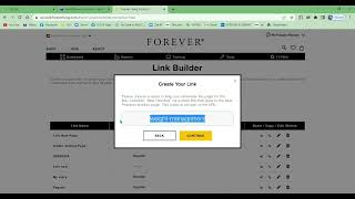 How to create your own link in Forever Living website