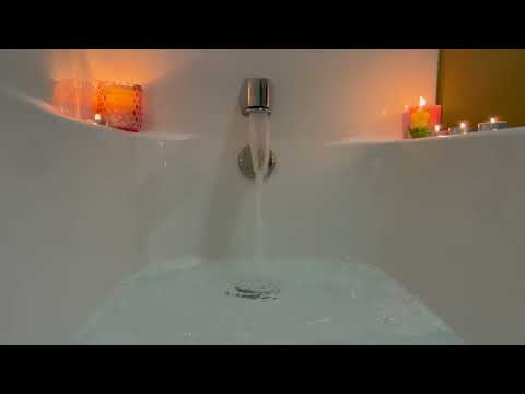 Bathtub Filling Sounds - Deep Rumbling, Inside Tub - Candle Lit Sleep ASMR