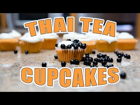 Making Thai Tea Cupcakes
