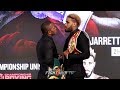 JARRETT HURD STARES DOWN ERISLANDY LARA DURING FIRST FULL FACE OFF IN NEW YORK!