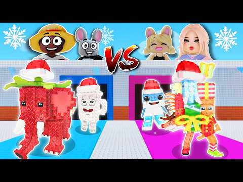 MENINOS vs MENINAS NO DESAFIO DE NATAL no ROUBE O BRAINROT! DESAFIO DO 0 A 1 TRILHÃO!