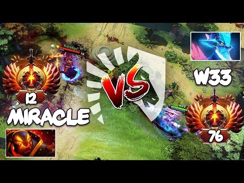Rank 12 Liquid.Miracle- Ember Spirit vs Rank 76 Liquid.w33 Leshrac - EPIC LIQUID BATTLE - Dota 2