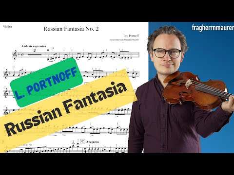 Portnoff Russian Fantasia No. 2 | Violin Sheet Music | Different Tempi | Piano Accompaniment