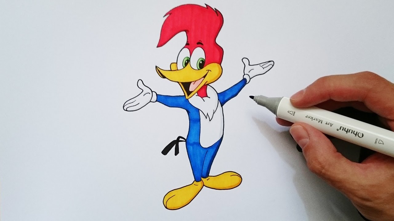 LEARN how to DRAW WOODY BIRD step by step 😄✅