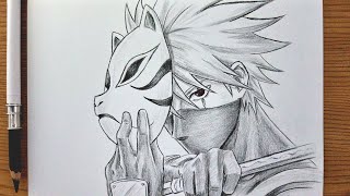 Download lagu How To Draw Kakashi ANBU Assassin Style || Dark Anime Drawing Tutorial mp3