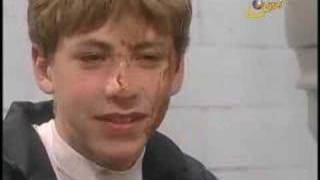 Tyler Kyte &amp; Elisha Cuthbert playing with motor oil