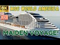 8K Boarding The MSC World America Maiden Voyage With Subtitles