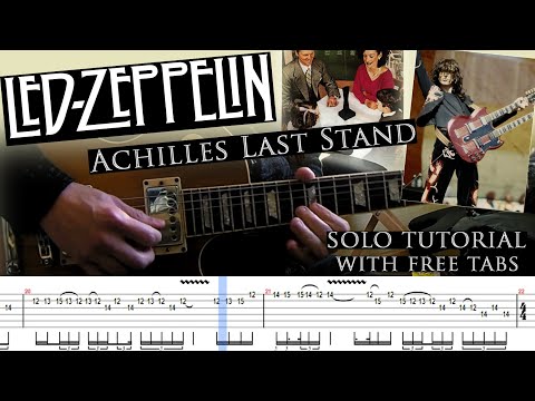 Led Zeppelin - Achilles Last Stand guitar solo lesson (with tablatures and backing tracks)