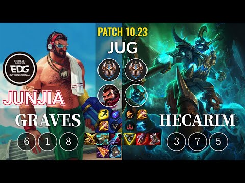 EDG JunJia Graves vs Hecarim Jungle - KR Patch 10.23