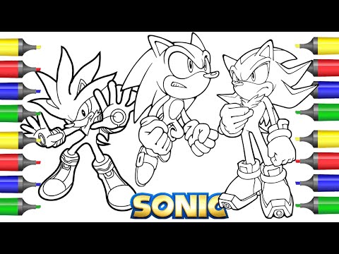 Coloring Sonic the Hedgehog Coloring Pages /Sonic, Shadow & Silver the Hedgehog/Music [NCS]/
