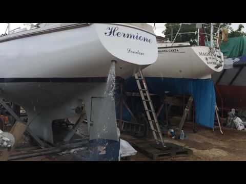 DIY Boat Restoration: Volvo Penta 2003T running from outside