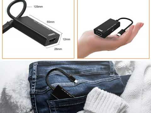 MHL Micro USB to HDMI Cable Adapter, MHL to HDMI 1080P Video Graphic Converter