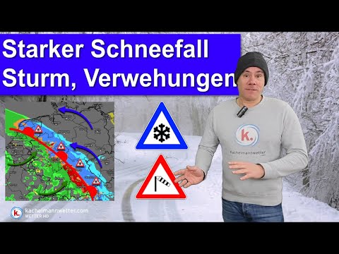 ⚠️ Starker Schneefall, Verwehungen und Sturm am Freitag - Mildeinschub im Süden/Westen