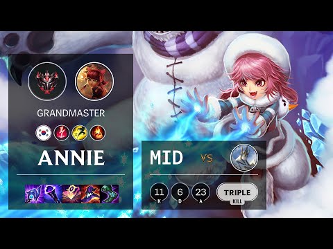 Annie Mid vs Galio - KR Grandmaster Patch 11.10