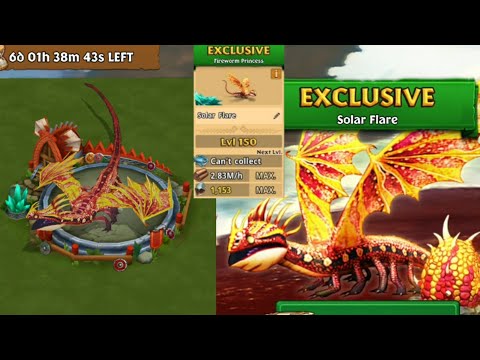 SOLAR FLARE Titan Mode Max Level 150 | Exclusive Fireworm Princess | Dragons: Rise of Berk