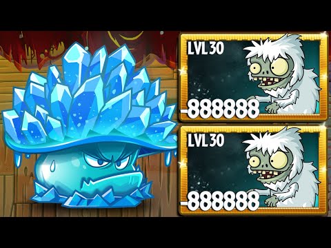 PvZ 2 Challenge - All Plants Level 100 Vs 5 Boss Yeti Imp Zombies Level 30