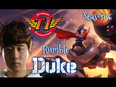 SKT T1 Duke RUMBLE Top vs Hecarim - Patch 6.1 KR | League of Legends