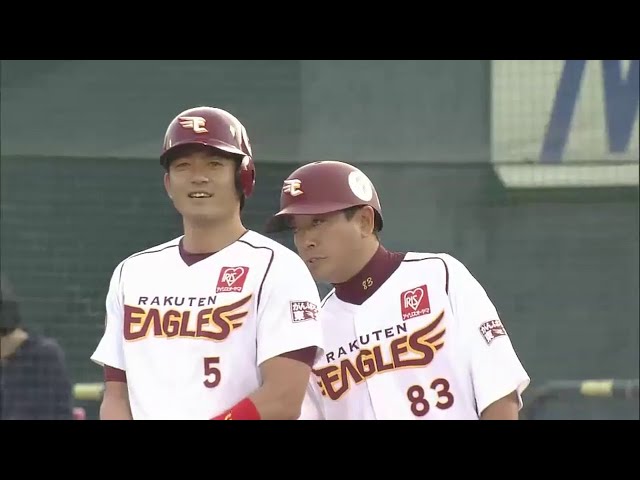 1回裏 イーグルス 1アウト満塁!! 牧田併殺崩れの間に1点先制!!  2014/7/8 E-F