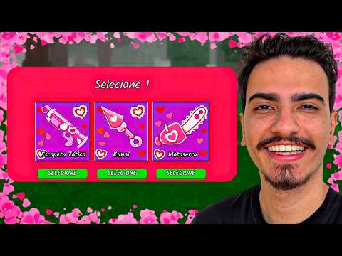 SOBREVIVI APENAS com ITENS DO DIA DOS NAMORADOS no 99 NOITES NA FLORESTA 🥰💞