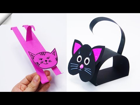 Cute Paper CAT Moving paper toys Paper crafts