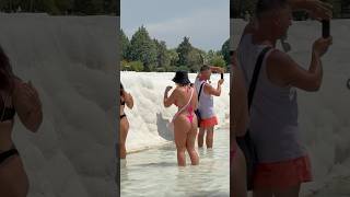 The Wonder Of Pamukkale Fun Turkey White -Nice Day #pamukkale #cleopatra