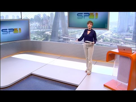 HD | Estreia do novo pacote gráfico e sonoro do SPTV/SP1, com Glória Vanique - 08/05/2017