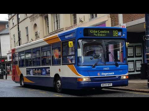 RESERVE BUS: Route 18 | NK04NPF/34605 - Stagecoach North East: Dennis Dart SLF/Transbus Pointer
