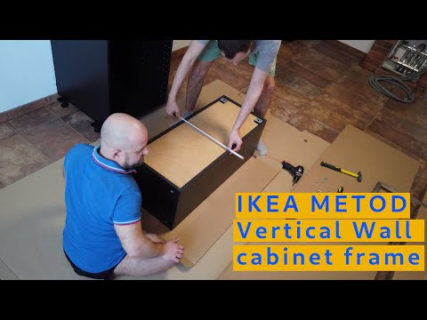 IKEA METOD Wall cabinet frame assembly guide 40x37x100 - Vertical Shelves for Kitchen Storage manual