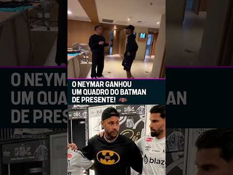 O NEYMAR GANHOU UM QUADRO DO BATMAN DE PRESENTE! / 🎥: @vs.artista / Instagram #shorts