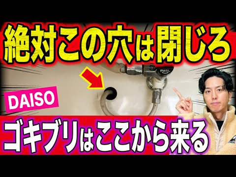 【9割が知らない】ゴキブリの"侵入口”を100均で完全対策！ブラックキャップの落とし穴...