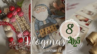 Vlogmas Day 8 Features a FUN Christmas Craft and a Special BLUE Coat Santa Appearance