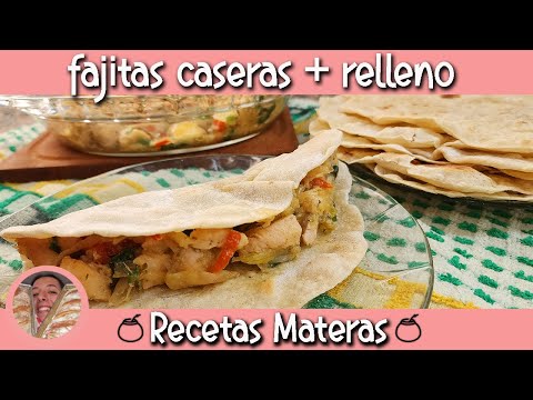 FAJITAS CASERAS CON RELLENO DE POLLO | TIPO TACOS 🌮😍