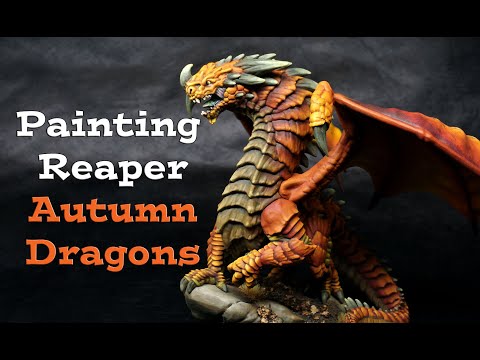 Painting a Reaper Bones Autumn Dragon