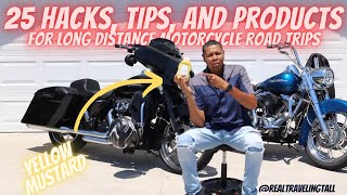 25 HACKS, TIPS, and PRODUCTS for your next long-distance trip on your Harley-Davidson Motorcycle!