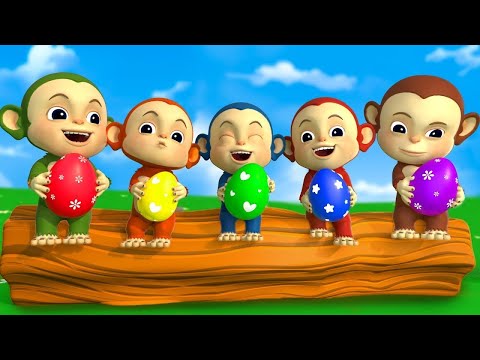 Five Little Monkeys | Learn Colors and Numbers | Children's Songs | RosieBoo in Spanish