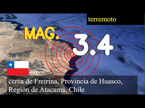 😱🚨  Terremoto cerca de Freirina, Provincia de Huasco, Región de Atacama, Chile actualizaciones en vi