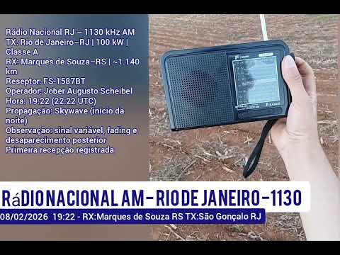 Rádio Nacional AM - RJ - 1130khz - 1140km