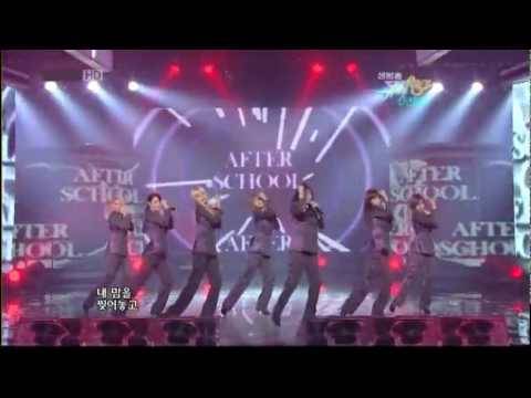 1-1-10 After School - Because of You {Music Bank}