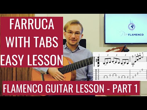 Farruca Guitar Lesson with TABS - EASY Flamenco Guitar Tutorial for Beginners [Part 1]